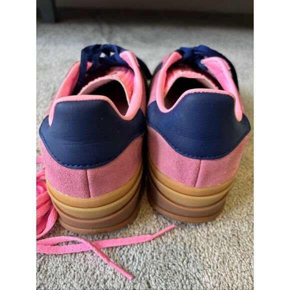 adidas Gazelle Bold W Women's Trainers pink/navy Sz 9 - Picture 8 of 9
